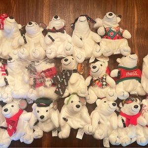 19 collectible, Coca-Cola bean bag, plush bears